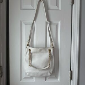 Michael Kors Cream Leather Shoulder Bag